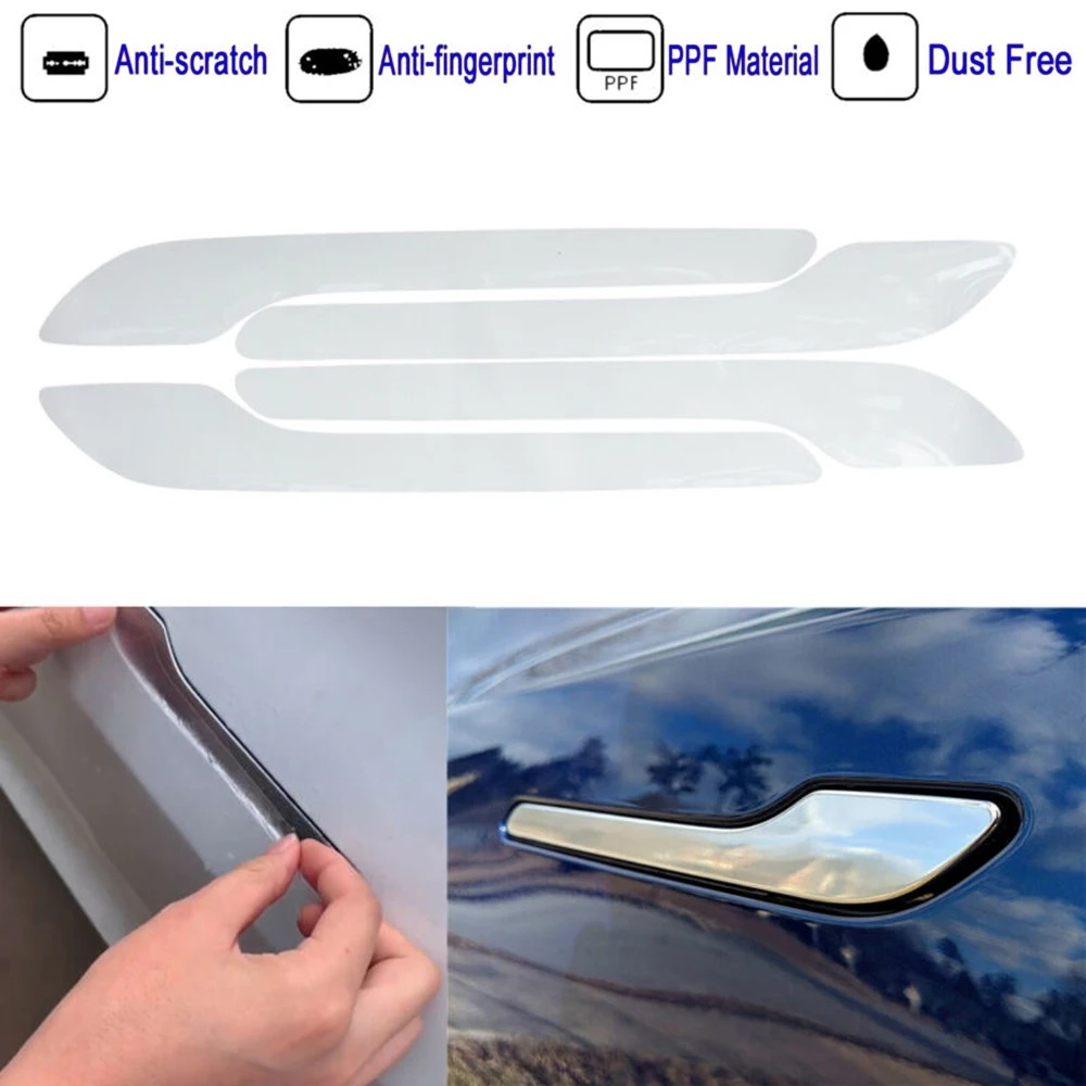 Автомобильная дверная ручка замена пленки наклейка для Tesla модель 3 внешний водонепроницаемый