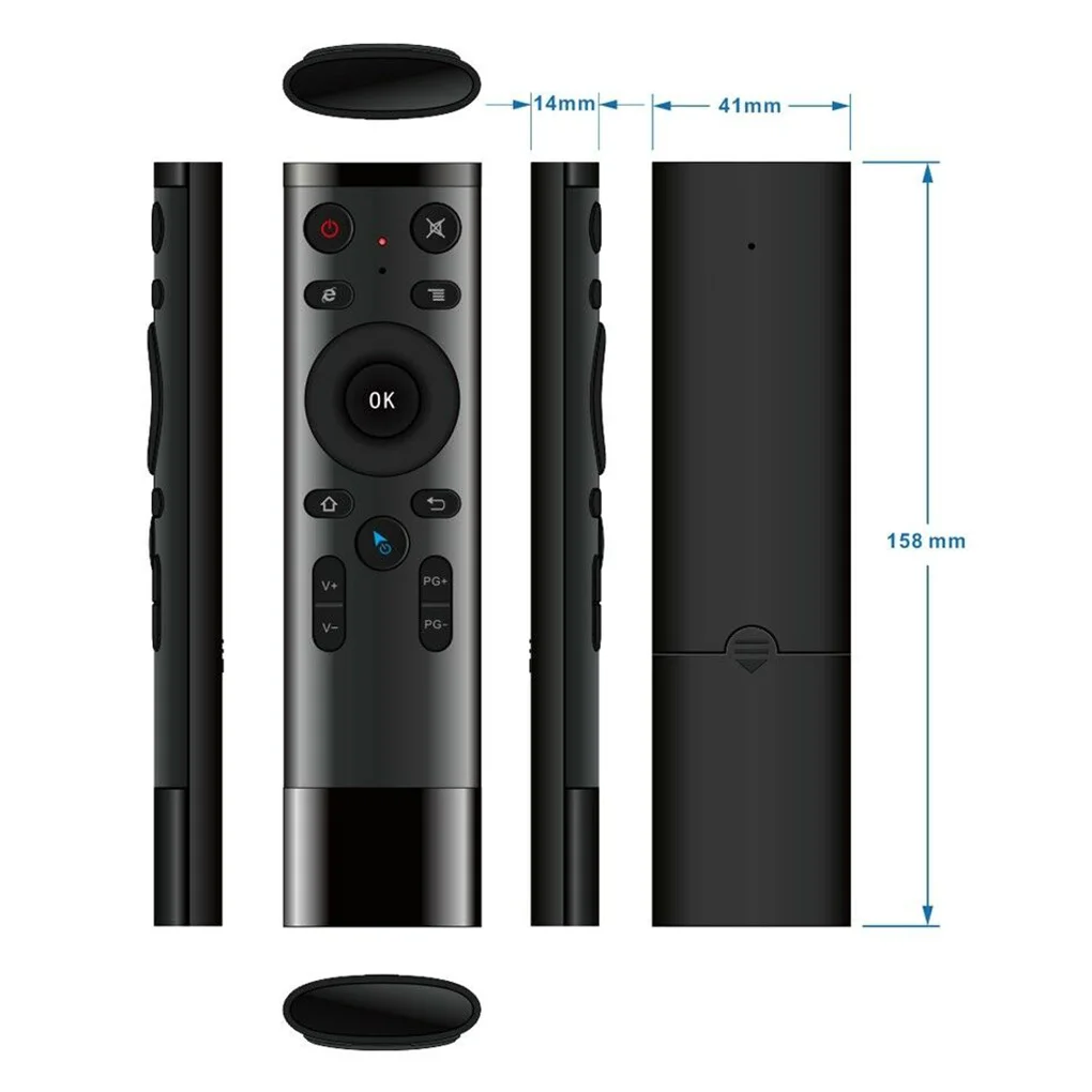 Замена для Android Box PC беспроводной 2,4G голосовой пульт дистанционного управления USB приемник Smart tv Air mouse 3D Матовый