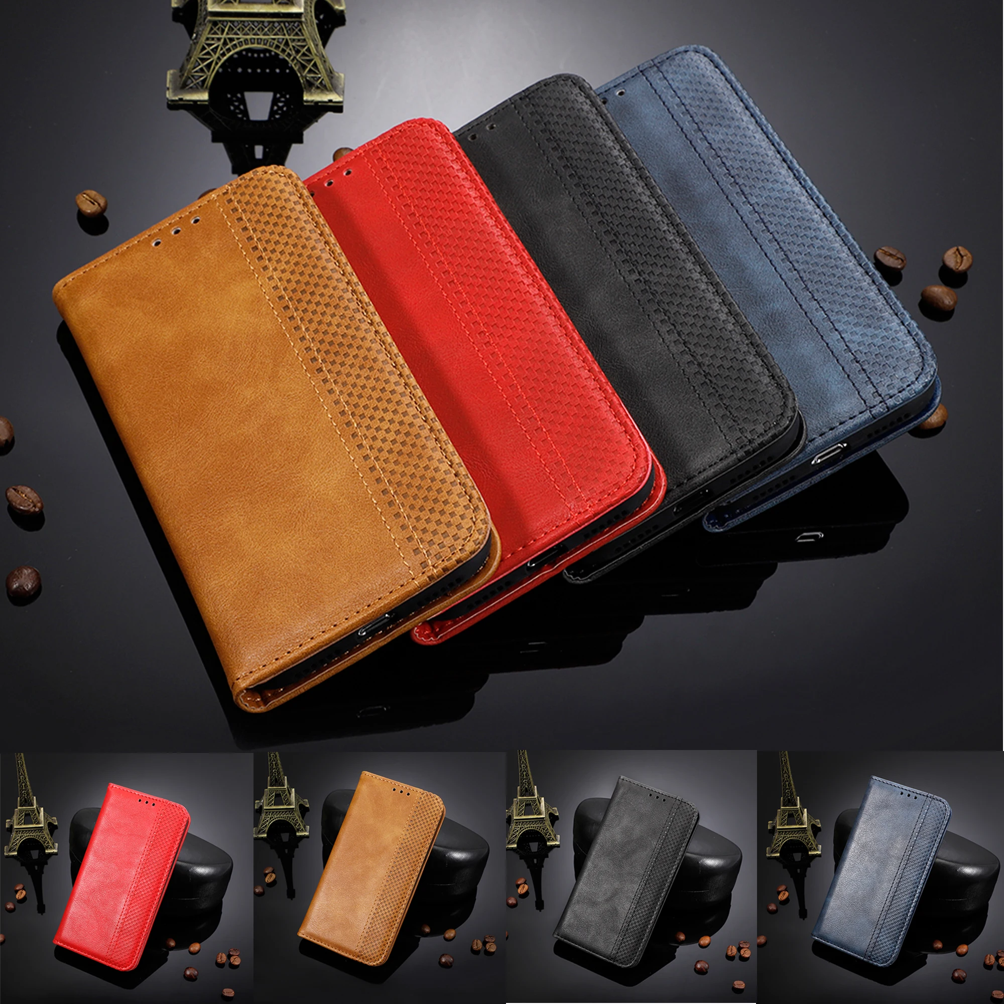 Кожаный чехол книжка для Samsung Galaxy A30S A50S A70S A10 A20 A30 A50 A70 S M40 30 20 10 J4 J6 Plus A9 A7 2018|Бамперы|