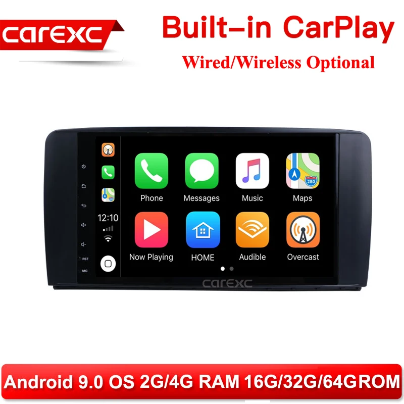 CarExc Android 9 0 радио CarPlay для Mercedes Benz R класс W251 R280 R300 R320 R350 R63 2006 2013 GPS Навигация стерео