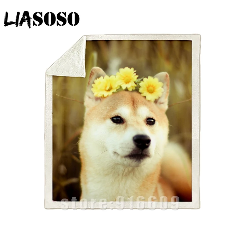 08 3d принт Диван Постельные принадлежности Узорчатое офис Harajuku зима Шиба ину Собака одеяло милый doge покрывало детское путешествие мягкое одеяло для прогулок - Цвет: 08