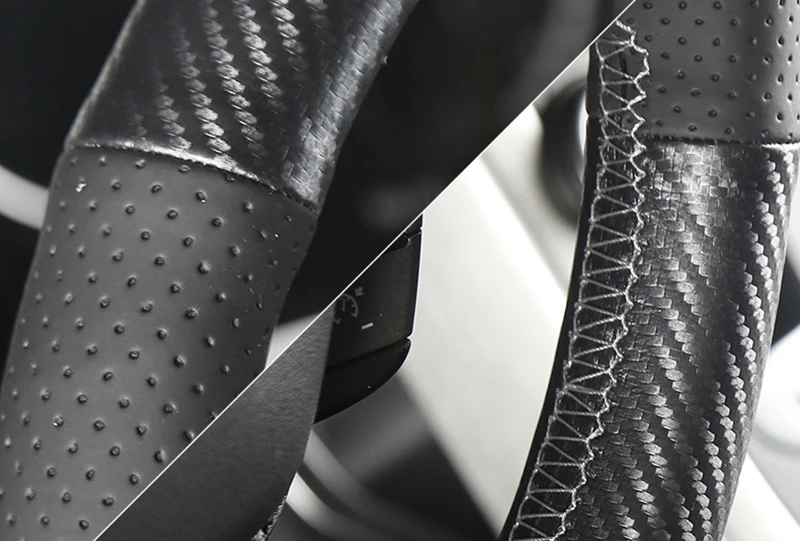 Углеродное волокно DIY Ручное шитье Плетеный чехол на руль для Mercedes Benz W204 W212 W117 W176 CLA A B C E класс аксессуары