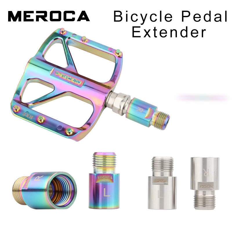 MEROCA Bicycle Pedal Extender Mountain Bike Road Bike Pedal Shaft