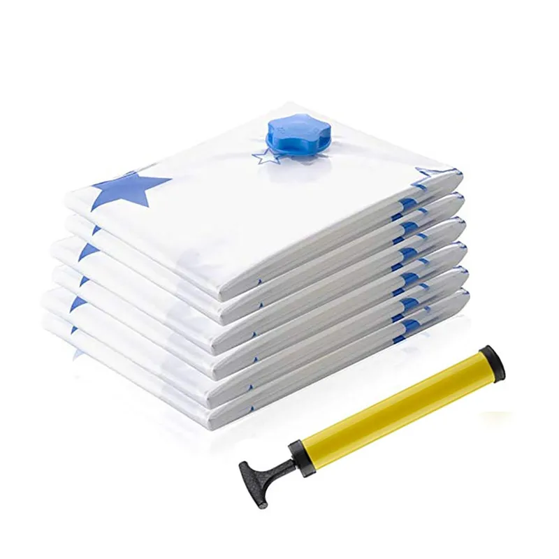 

Set of 6 Vacuum Storage Bags for Mattress, Tent, Clothing, Duvets, Bedding, Pillows bolsas ecologicas reutilizables #4S20