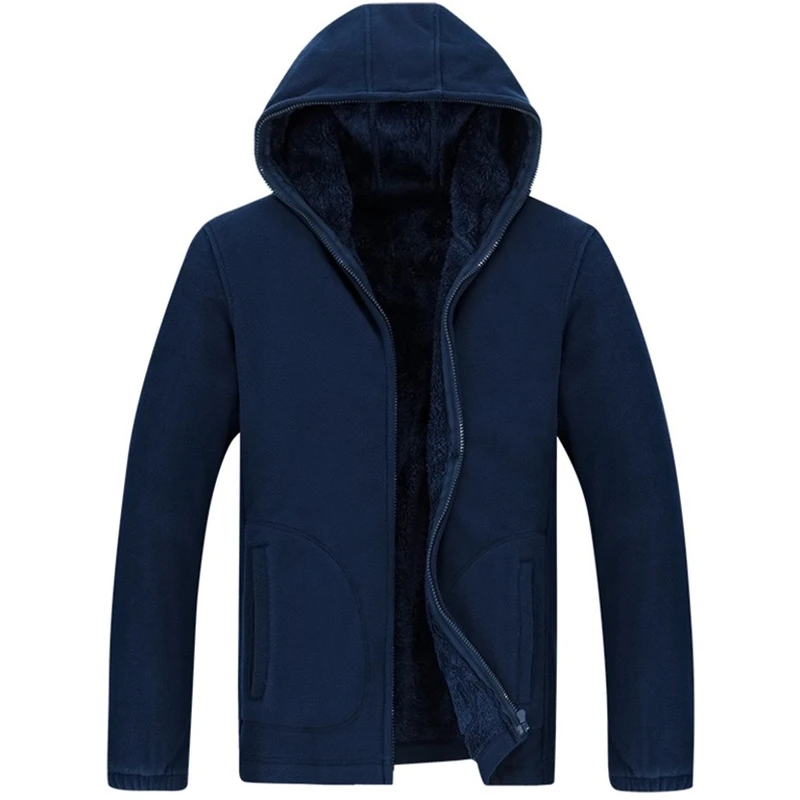 Зимние флисовые куртки SoftShell мужские однотонные повседневные Тепловые Пальто
