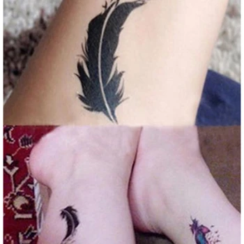 

Women's Bird Wind Goose Feather Waterproof Temporary Tattoo Body Art Fashion Popular Tattoo Sticker On leg Or Back New