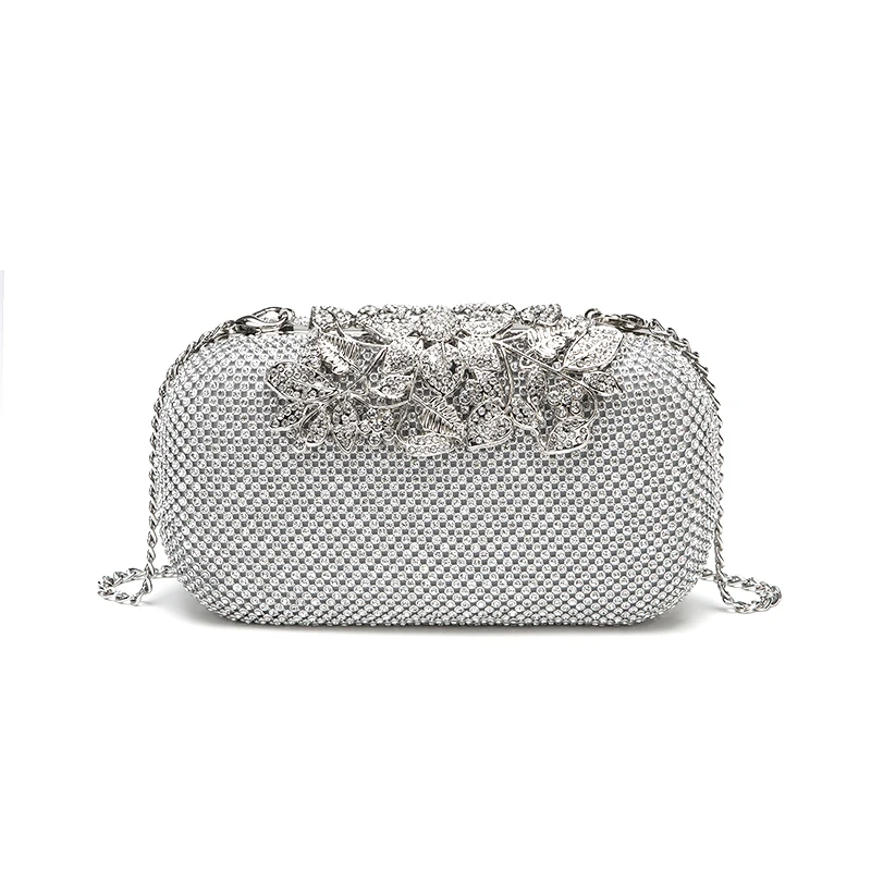 Роскошные женские вечерние сумки Minaudiere Дамский клатч с кристаллами золотого