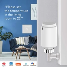 

HIMOJO Tuya Zigbee Smart Radiator Termostat Thermost Valve Vertical Mounting Control, Installation Work with Alexa,Google Home