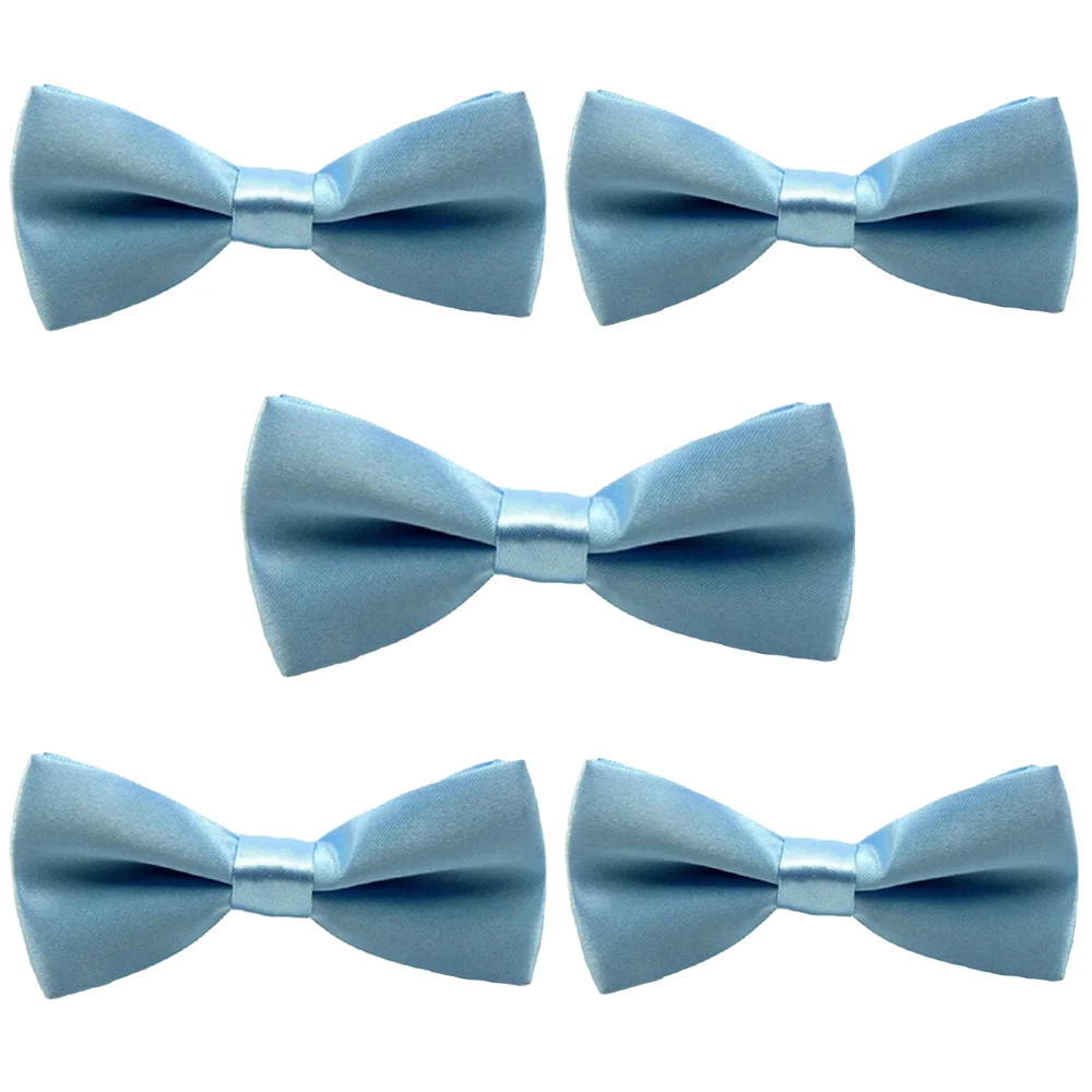 Light Blue-5 PCS Детские школьные вечерние однотонные галстуки-бабочки для маленьких мальчиков, 5 шт., BWTYY1005 - Цвет: Light Blue-5 PCS