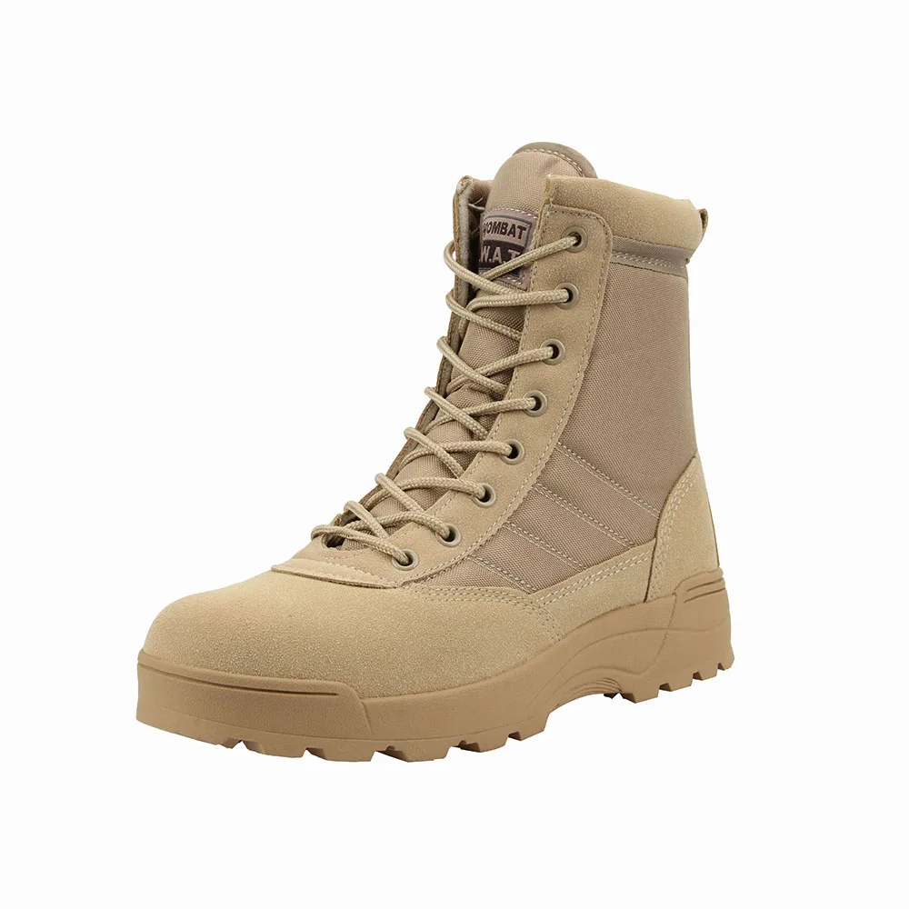 Тактические военные ботинки Для мужчин s Рабочая защитная обувь армии черный армейские ботинки Мужская обувь пустыня женский - Цвет: Sand