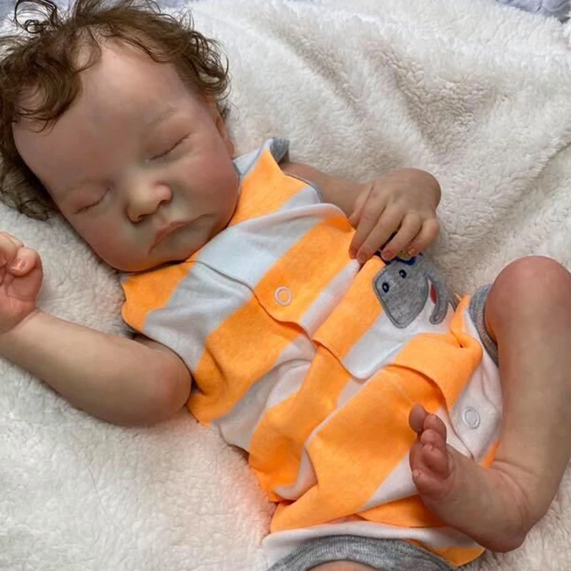 

18 inch reborn Doll soft vinyl silicone baby Levi reborn premie real bebe doll toys for children gift