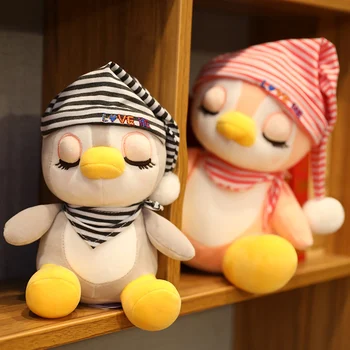 

1pcs Cute super cute sleeping cap Penguin doll plush toy doll comfortable pillow doll baby birthday gift girl