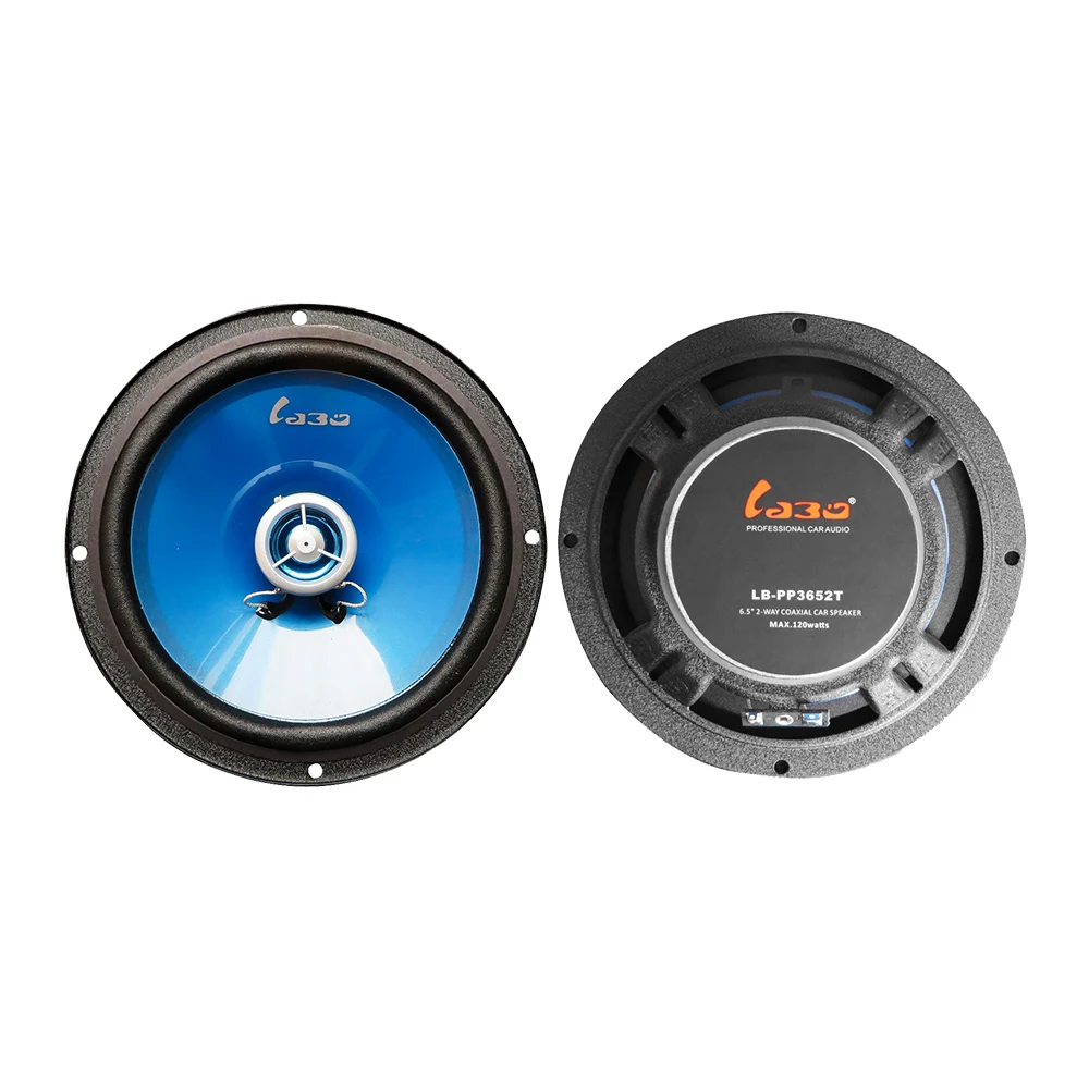 

Labo 2pcs 6.5 inch 120W Blue Universal Car Speaker Automobile Coaxial Loudspeaker