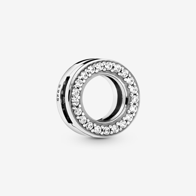Sterling Silver Charms Beads Original Reflections Clip Heart Clover Crown Charm Fit Pandora Bracelets Diy Jewelry For Women