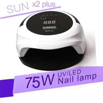 

sun x2 75W Professional UV LED Lamp Nail Light Dryer with LCD Display Memory Timer Lamp for Nails Gel Curing Polish Manicure