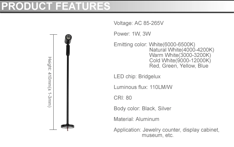 Мини Светодиодный точечный светильник, 1 Вт, 3 Вт, 110 В, 220 В, поверхностный монтаж, точечный светодиодный светильник, счетчик ювелирных изделий, витрина, шкаф, музейный