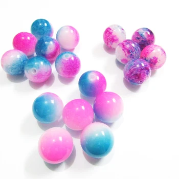 

Wholesale Newest 20mm 100pcs/bag , Spray Blue & Hotpink /Mermaid Color Beads For Chunky Kids Necklace/DIY Jewelry