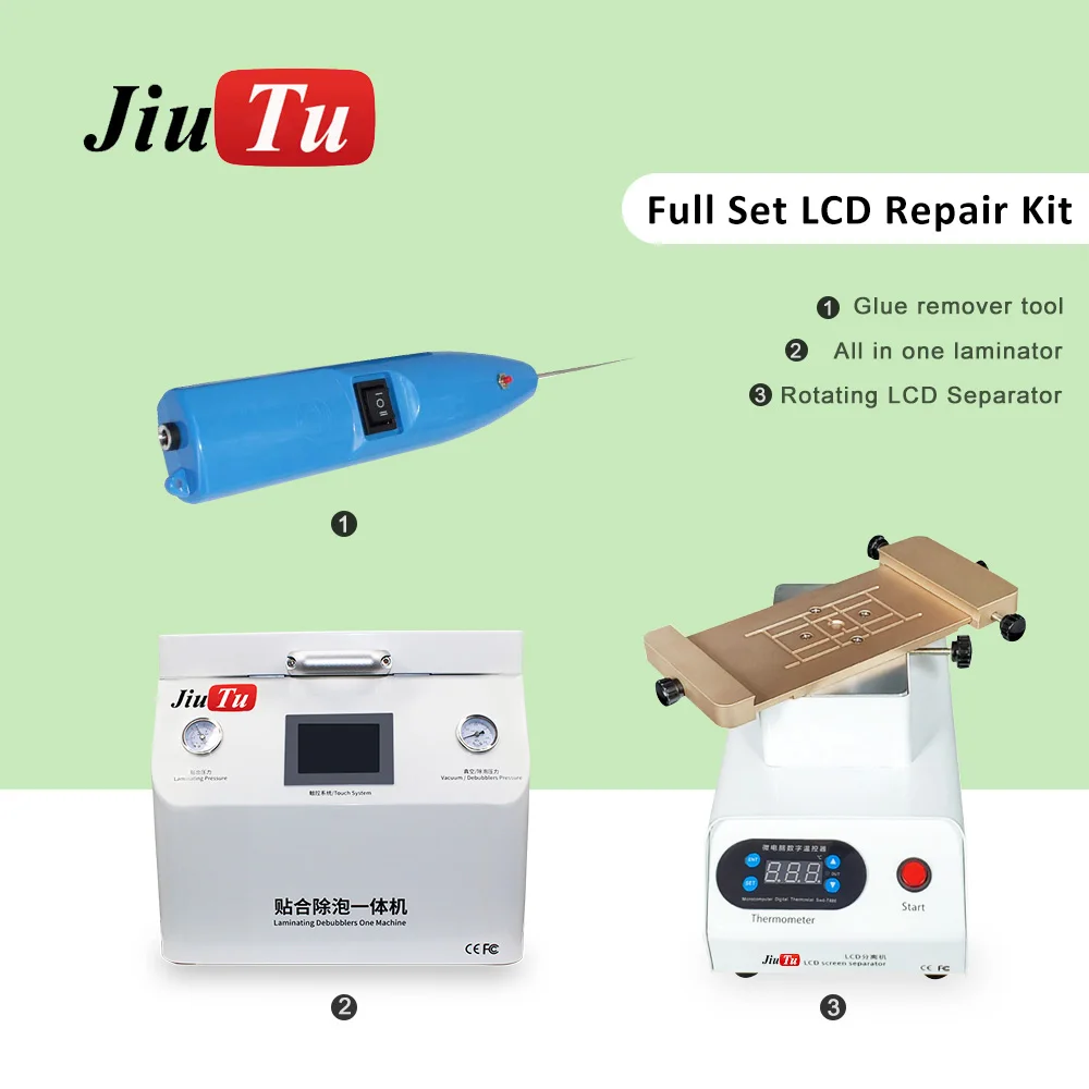 LCD Screen Repair Machine Kit OCA Vacuum Laminating+Bubble Removing Machine For iphone X XS Xs Max For Sumsang For Huawei