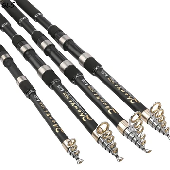 

Super Hard Telescopic Fishing Rod 2.1-3.6M Carbon Spinning Pole Metal Ring for Fresh Salt Water
