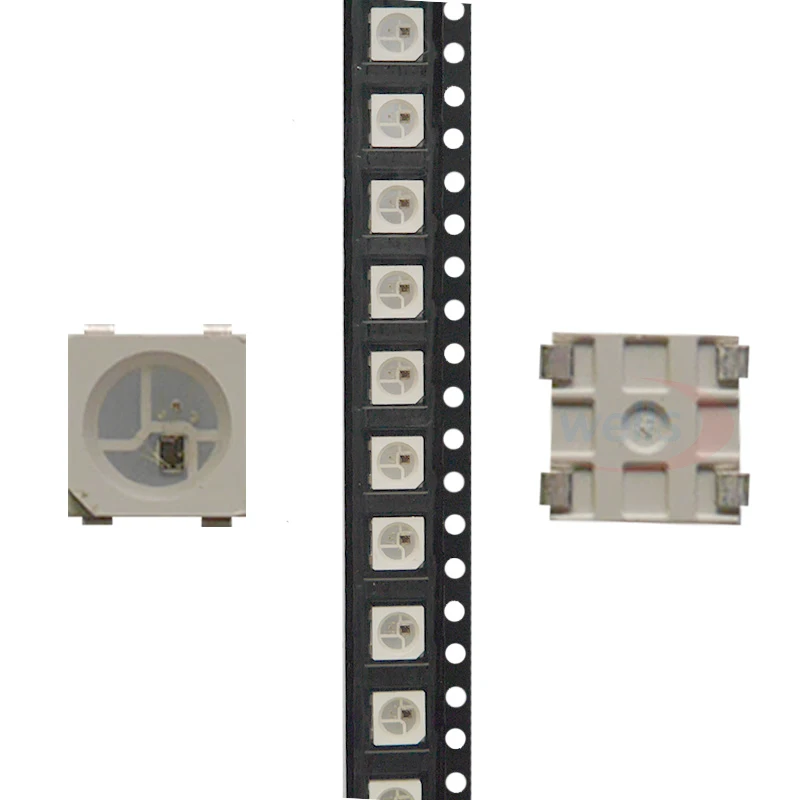 1000 шт. WS2812B лампы с шариками 5050 RGB SMD черная/белая версия WS2812 индивидуально