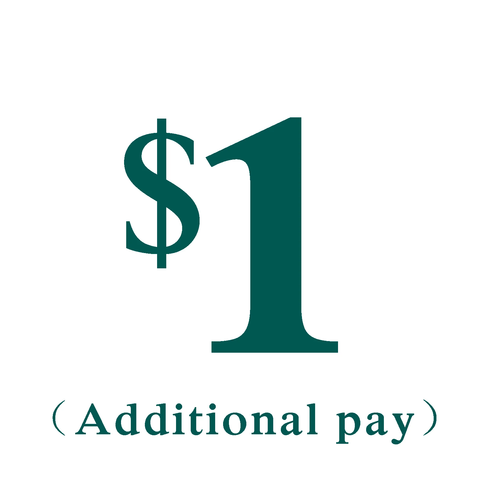 

Additional pay on your order shipping fee or other require