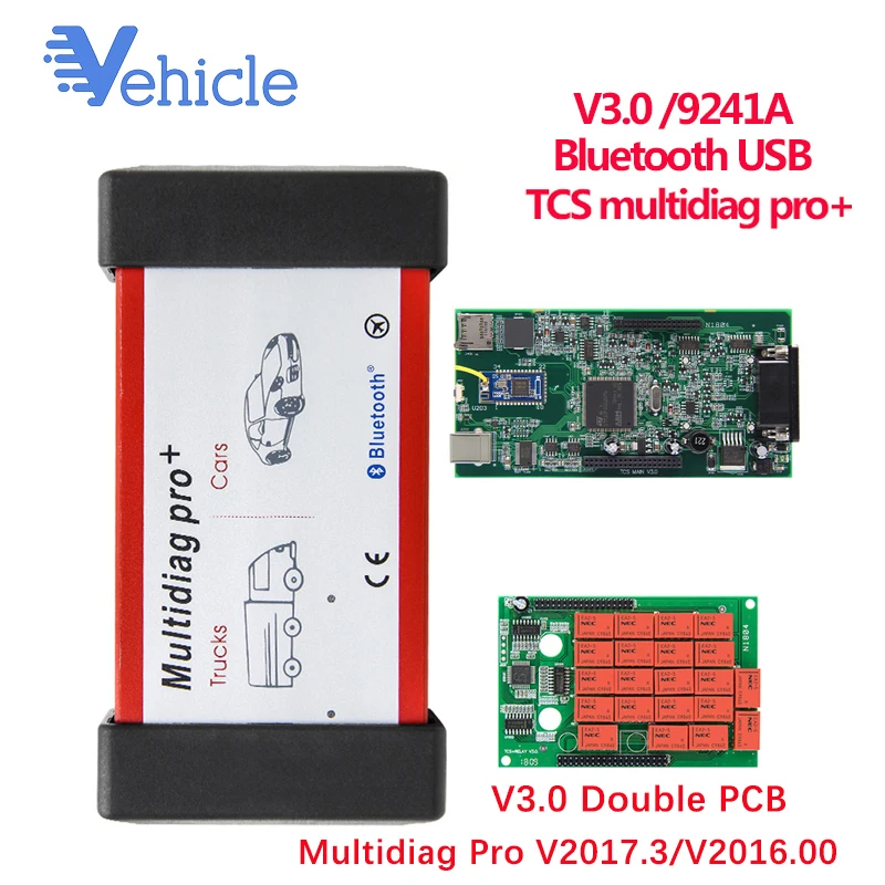 Автомобильные грузовики 2 в 1 OBDII Bluetooth USB Диагностика Multidiag pro + TCS 2016 00 2017 3 keygen V3.0 NEC