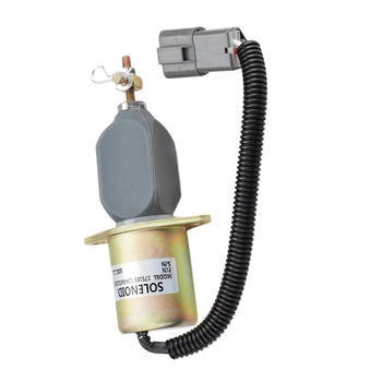 

Fuel Solenoid 1751ES-12A3UC12B1S Fit for Hyundai Excavator R60-5 Yanmar Engine