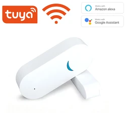 Tuya – détecteur intelligent d'ouverture/fermeture de porte, wi fi, Compatible avec Alexa, Google Home, application SmartLife 