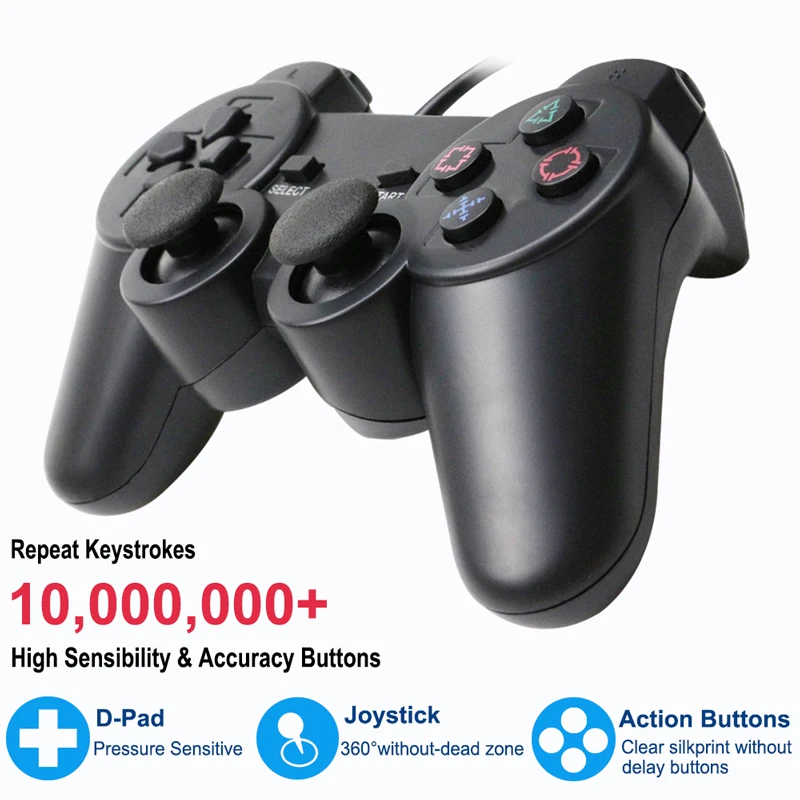 Для PS2 проводной пульт дистанционного управления для PS2 игровая консоль контроллер для sony PS2 проводной джойстик геймпад для детей подарок