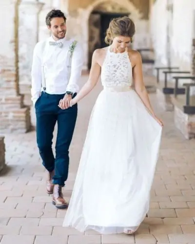Vestido-De-Noiva-Simple-Beach-Wedding-Dresses-2018-High-Neck-Lace-Backless-Long-Tulle-Bride-Dress (1)