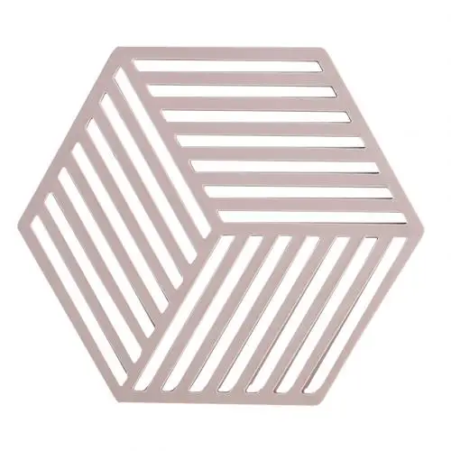 Pink Stripe Полый шестиугольник Форма обеденный Коврики на стол Силиконовое противоскользящее покрытие теплостойкость место коврик чашка коврик под тарелку Украшение стола Подставка для столовых приборов - Цвет: Pink Stripe