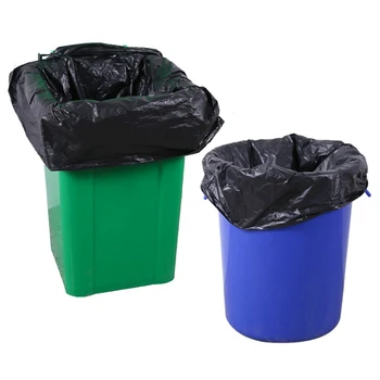 

50pcs Large Garbage Bags Black Thicken Heavy Duty Garbage Waste Trash Can Bags Home Office Cleaning Bags
