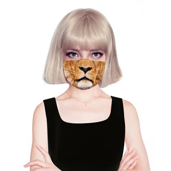 

3D Tiger Printing Adult Kids Face Mask Reusable Protective PM2.5 Filter Mouth Mask Anti Dust Mask Windproof Face Masks
