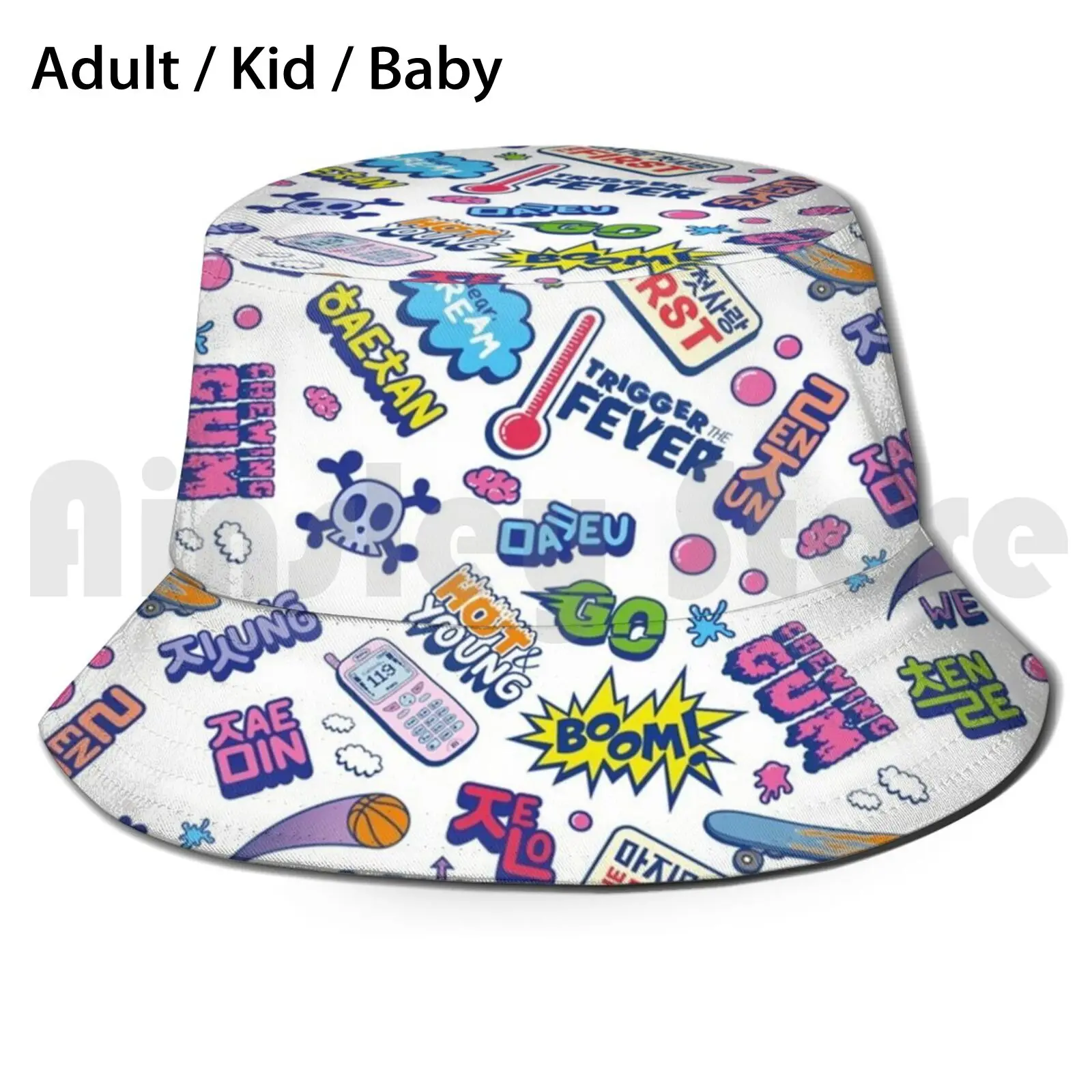 Nct Dream-cute Doodles. Sun Hat 