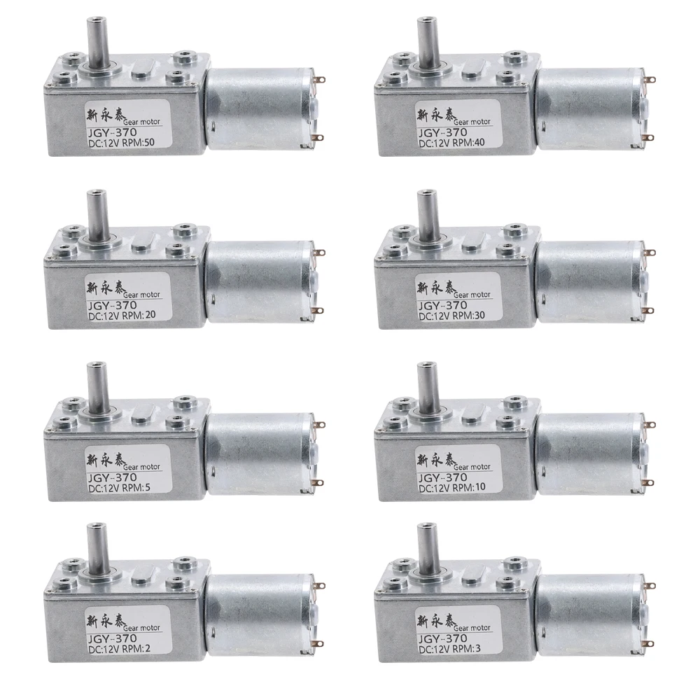 

DC 12V Worm Gear Reduction Motor 2-100RPM Reversible High Torque Turbo Geared Electric Motor Mini Gearbox Reducer For Automation