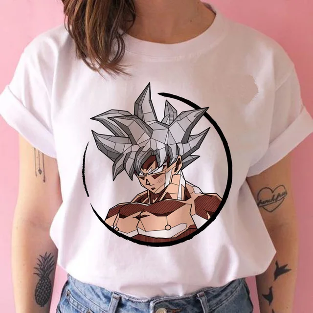 New Anime Dragon Ball Kawaii Funny Woman T-shirts Cartoon Shirt Harajuku T-shirt Ullzang Graphic Tshirt Fashion Top Tees Female 4