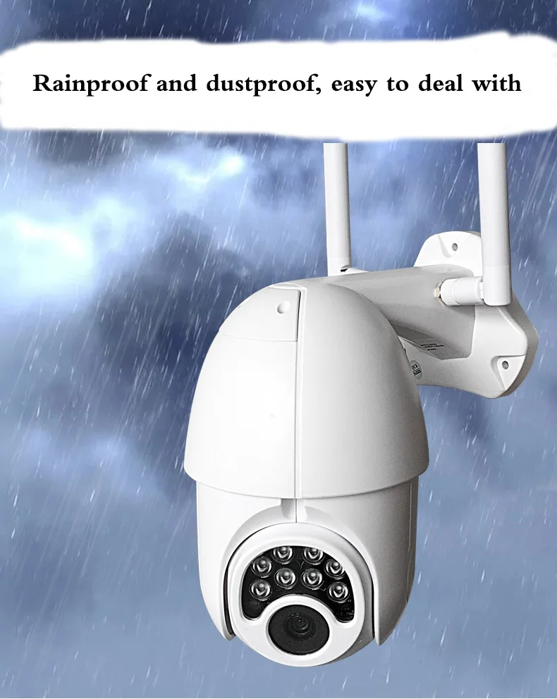 

1080P PTZ IP Camera Wifi Outdoor Speed Dome Wireless Wifi Security Camera Digital Zoom 2MP Network CCTV Surveillance