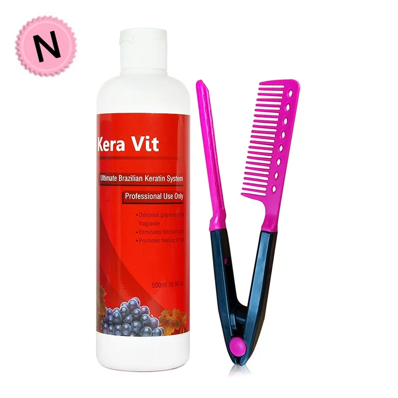 

11.11 500ML keratin brazilian smoothing 5% Formalin hair treatment Eliminates Normal Frizz And Curly Hair products Free Red Comb