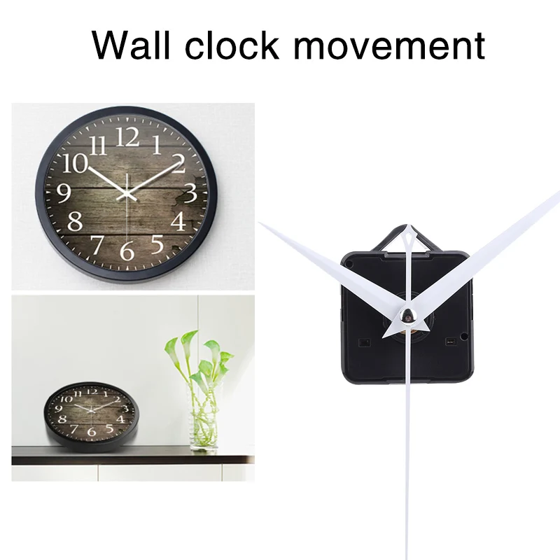 Useful DIY Clock Quartz Movement Home Decor Hanging Classic with White Hands Replacement Tool Economic Clock Parts Wall Clock