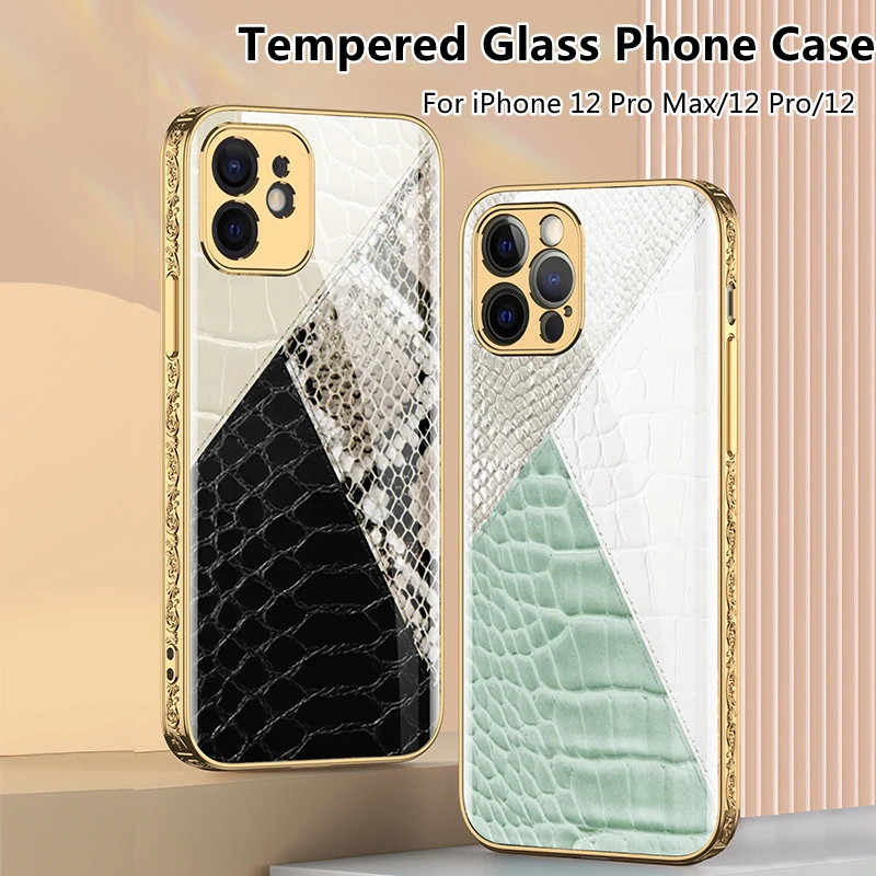 Supreme Tempered Glass Phone Case For Iphone 12 Pro Max Celular Hard Protection Cover Patterned Shell Half Wrapped Case Gift Hot Phone Case Covers Aliexpress