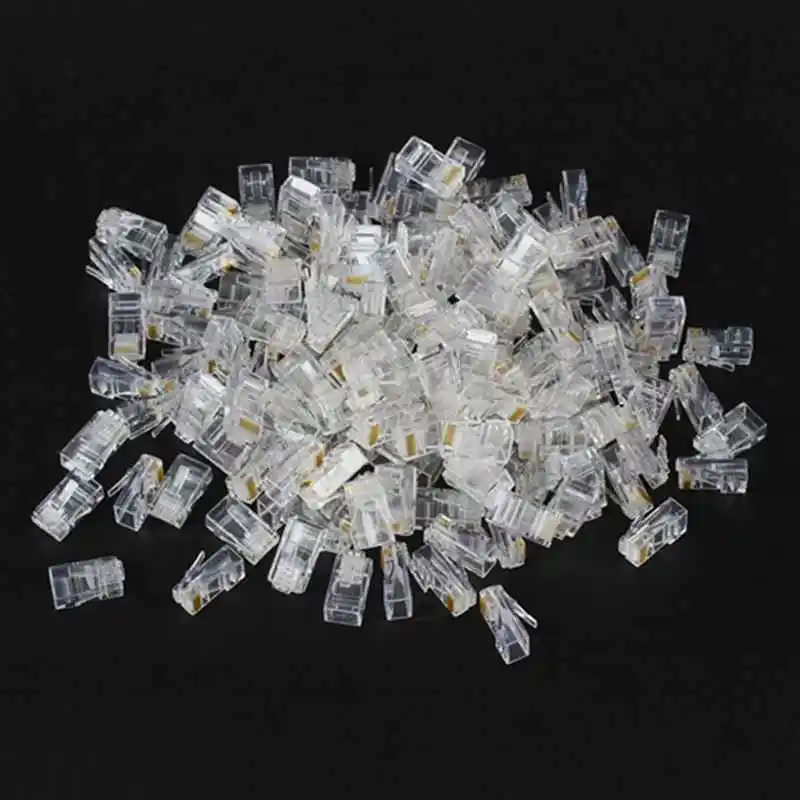 150 шт. RJ45 8P8C сетевой кабель CAT5E Cat6 Соединительный обжим Clear