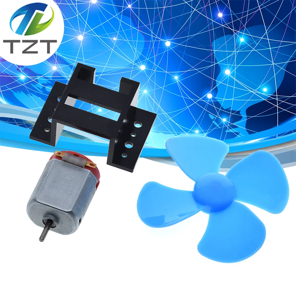 1set Dc Micro 130 Gear Motor With Fan Blade Small Propeller 36v For