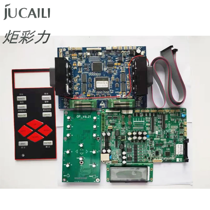 

Jucaili large format printer kit board for dx5 dx7 convert to xp600 double head board carriage board main board with 12 buttons