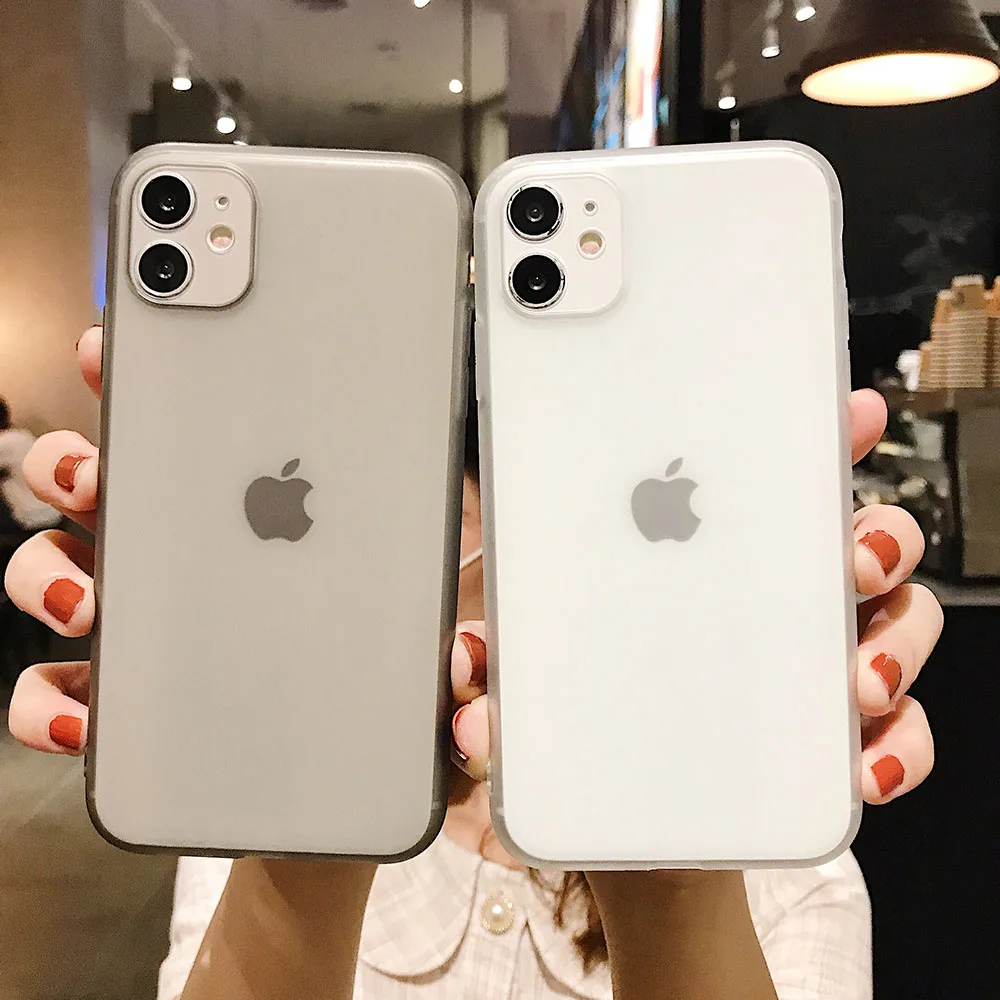 Матовый ТПУ чехол для iPhone 11 Pro Max X XR XS 8 Plus 7 6 6S SE 2 2020 SE2 силиконовый прозрачный