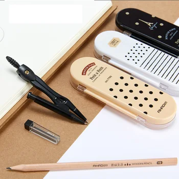 

School Drafting Compass Set Black Metal Math Geometry Tools for Circles Student Stationery Set (Included Box)