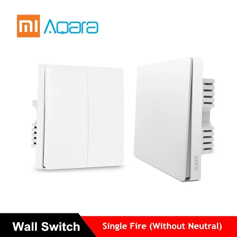 Aqara Wall Switch Light Switch ZigBee Version No Neutral Fire Wire light APP Control Remote work for mijia Mi Home APP