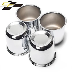 Capuchon central de poussée 81mm, 4 pièces, pour couvercle de moyeu de jante, remorque/camion, alésage de 3.15 pouces de haut, enjoliveur en acier au carbone chromé, accessoires 