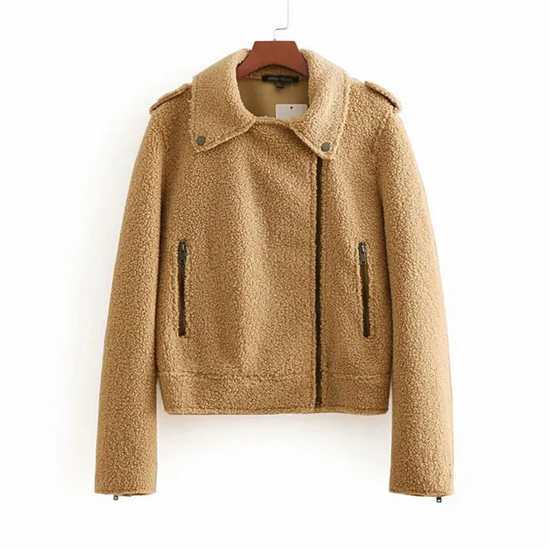 

2018 Autumn New Style Western Style WOMEN'S Dress Little Red Book Celebrity Style Artificial Fur Locomotive Jacket