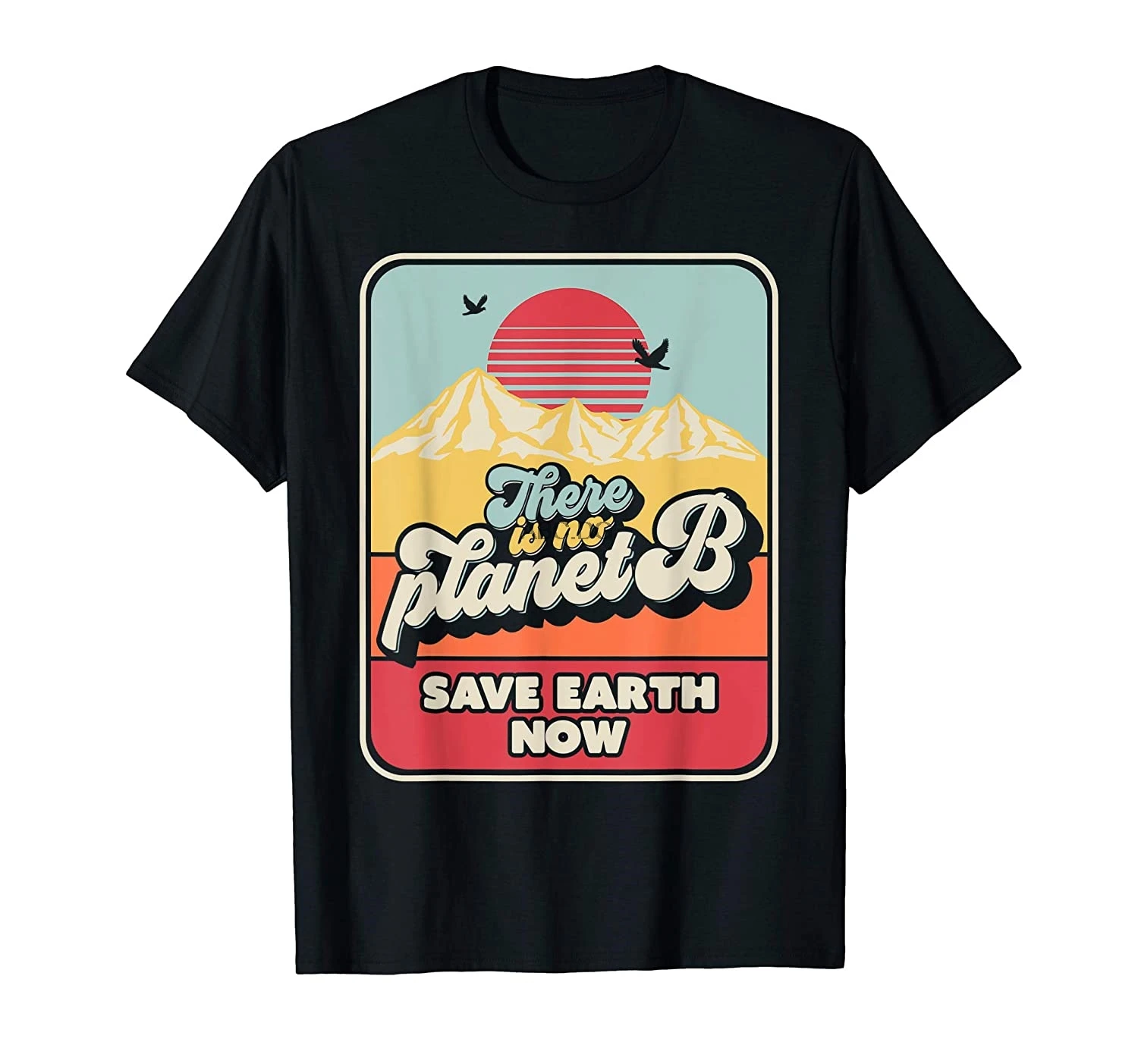 Нет рубашки с планетами Б. Футболка в стиле ретро надписью Save Earth Now (1) |