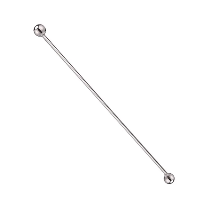 Male stainless steel metal urethral double beads penis plug dilator insert sex toy for man